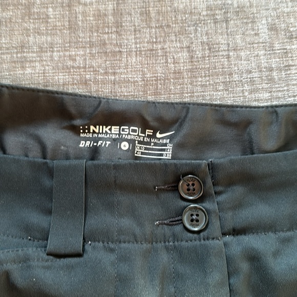 Nike Golf Skirt Skort Womens 6 Black Tour Performance Dri Fit Zip Pockets Lined - Picture 6 of 8